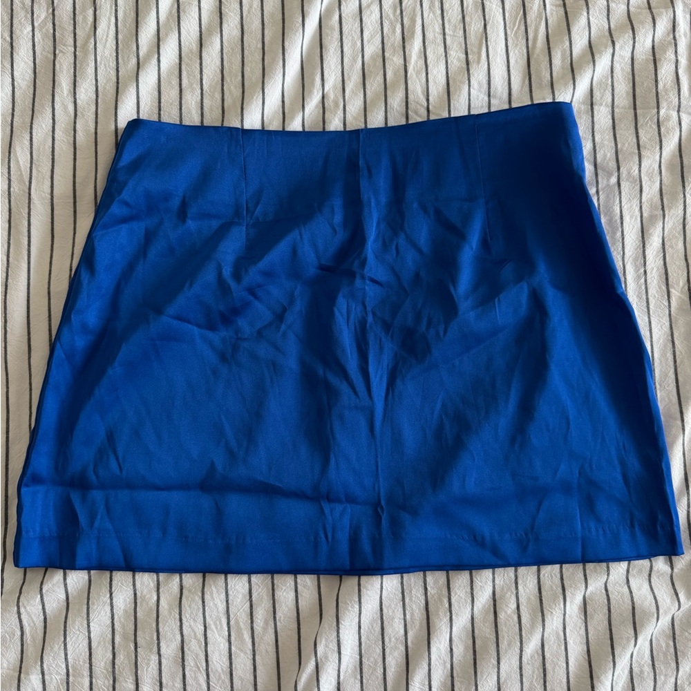 Daily Drills Electric Blue Mini Skirt